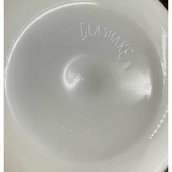 Glasbake 38CG White Milk Glass 4-Quart Mixing Bowl for Sunbeam Mixers VTG USA - Picture 6 of 6